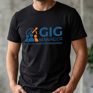 Black t-shirt with logo
